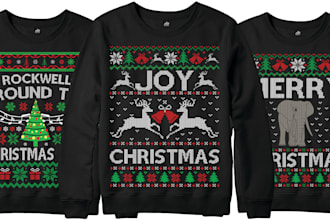 design ugly christmas sweaters, hoodies, and sweatshirts
