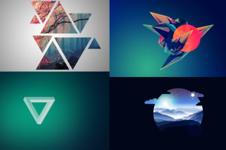 design custom minimalistic desktop and phone wallpapers