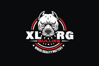 do premium amazing smart american bully breeder logo in 1 day