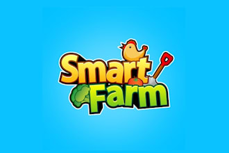 design high quality elegant better cartoon web game smart farm logo