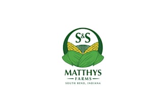 design profitable traditional corn matthys farms logo with package
