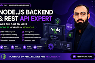 build or fix your nodejs rest API, express backend or mongodb database