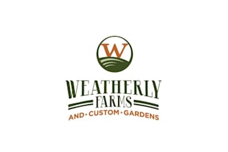 do premium attractive famous weatherly farms custom gardens logo