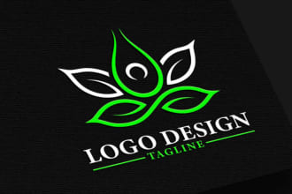 do elegant yoga logo design with unlimited revision