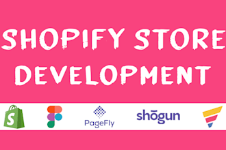 design, redesign figma to shopify, landing page by  pagefly, shogun, gempages