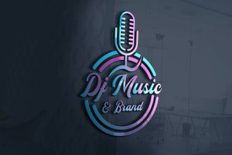 do music, band, dj, studio record, radio, and tv logo within 24 hours