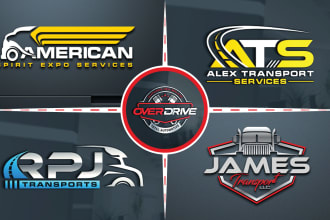 design trucking transport logistic dispathcer business logo