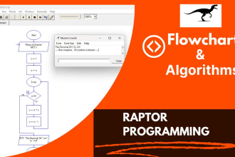 design flowcharts, algorithms and pseudocodes in raptor