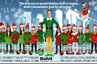 do unique real estate christmas cartoon caricature