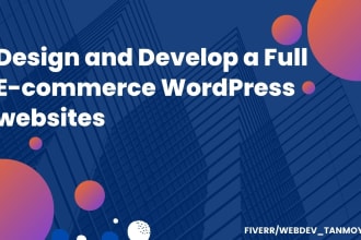 build a fully wordpress e commerce and multi vendor website