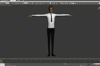 make blender or 3ds max or maya character rigged
