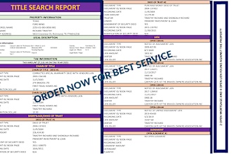 provide full property title searches, chain of title reports