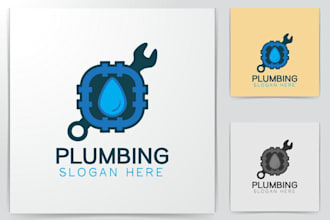 create wonderful plumbing logo for you in one day