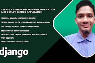 create a python django web application