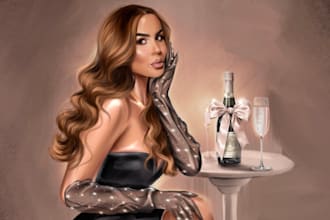 turn your memories into digital portrait illustration art