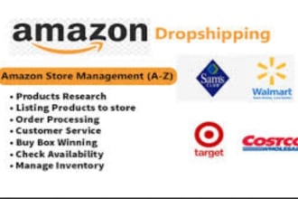 manage your amazon dropshipping store and walmart to amazon
