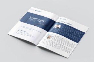 design trifold, bifold brochure, pamphlet, booklet, company profile