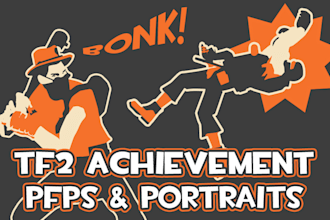 draw your tf2 loadout in the tf2 achievement style