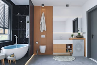 do  realistic bathroom interior design render