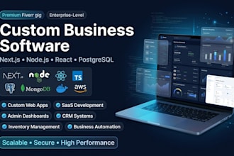 develop custom business software with nextjs and nodejs