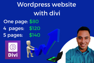 create wordpress website design and development with elementor or divi