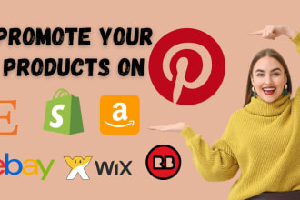 promote your product, etsy store, amazone, book, shopify on pinterest