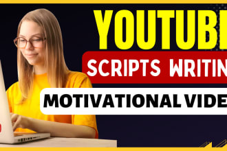 script writing for motivational video on youtube channel