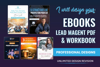 design ebook, pdf lead magnet, and amazing booklet