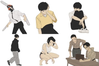 draw webtoon character in manhua style