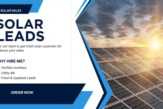 generate fresh solar leads solar customers list