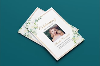 design funeral , obituary  and flyers design in 3 hours
