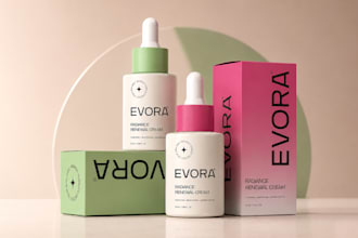 create product packaging design, label and box design