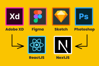 convert figma to react js, xd to react js, sketch to react js