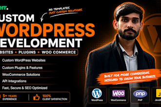 design, redesign, or develop responsive wordpress websites