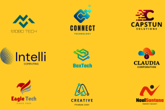 design flat and minimalist logo for a startup company