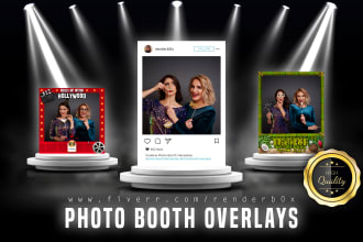 design a creative photo booth template within few hours