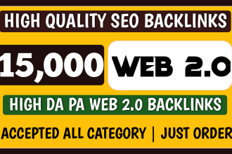 create 15k web 2 0 SEO backlinks