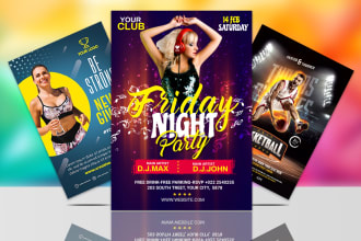 creative sports, dj club, night, party, event flyer, poster