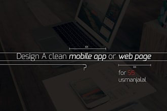design clean mobile app page