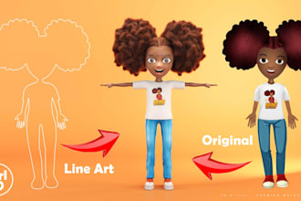3d character modeling, texturing and rigging