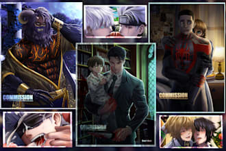 draw anime, fanart, original character, nsfw, sfw, gore or yaoi