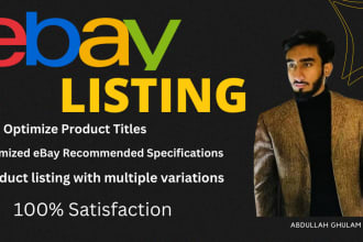 do ebay listing, ebay product listing, ebay SEO listing, ebay lister