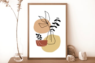design simple and minimalist wall art
