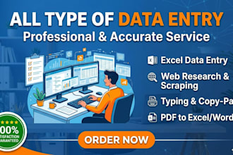 do b2b lead generation, web research, data scraping, excel