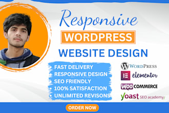 create modern wordpress website design or develop custom online store or blog