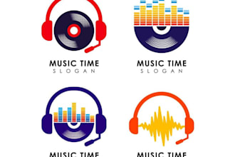 do elegant music logo design with unlimited revision