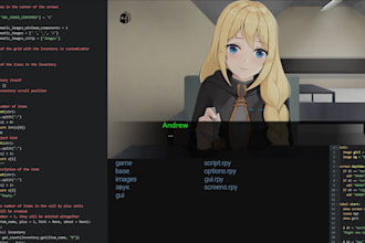 make or help you make the code for your visual novel in renpy