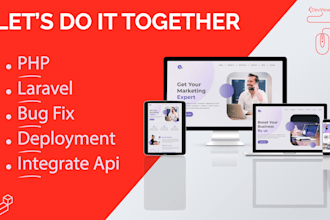 create a complete PHP laravel web app with user panel