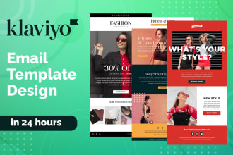 design amazing klaviyo email template newsletter in 24 hours