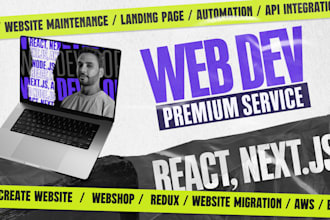 make web apps using react, nextjs, nodejs or any other backend